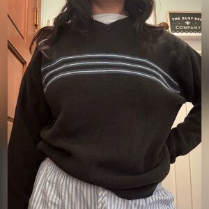 American Eagle Outfitters Striped Black & Blue Sweater